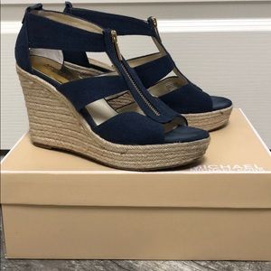 MICHAEL Michael Kors Navy Damita Wedge